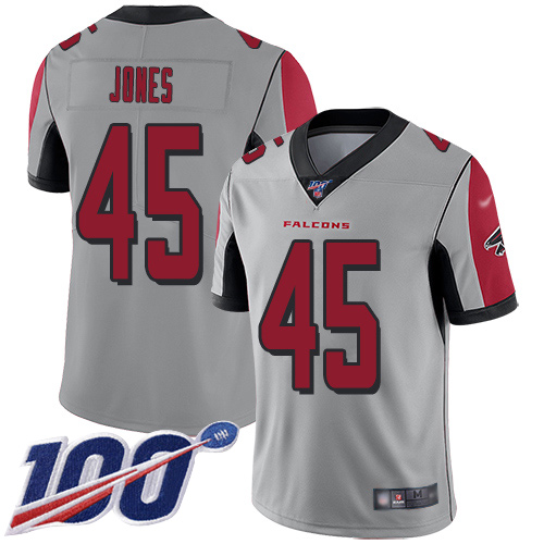 Atlanta Falcons Limited Silver Men Deion Jones Jersey NFL Football #45 100th Season Inverted Legend